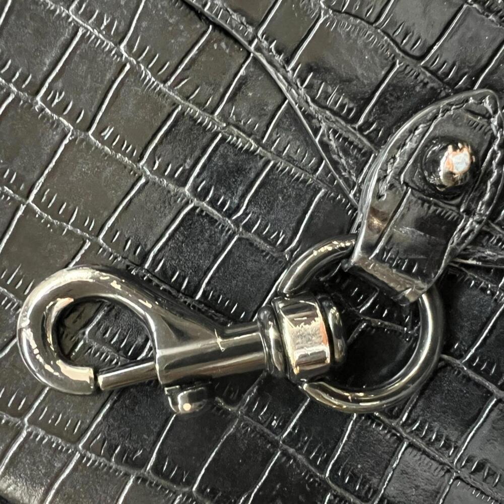 Rebecca Minkoff Metallic Black Croc Purse in Black (NO strap) - Picture 4 of 8